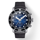 TISSOT TS T120.417.17.041.00 Chronograph Black Dial Blue Rubber Strap